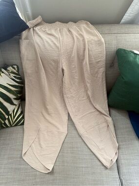 Light Beige Wide Leg Lounge Pants